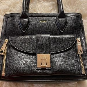 Aldo Convertible Faux Pebbled Leather Handbag.